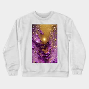 Purple & Gold Liquid Glitter Crewneck Sweatshirt